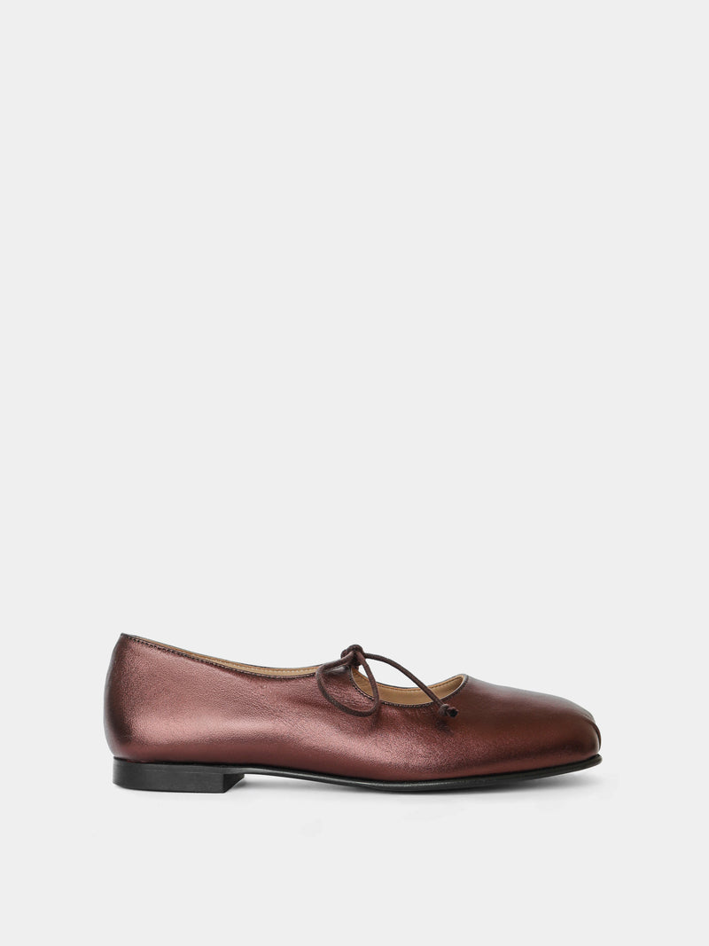 Gaia Brown Metallic Ballerina