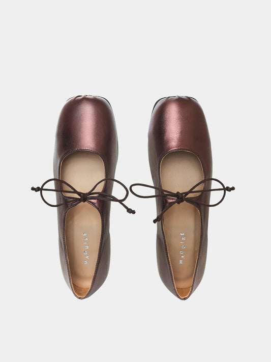 Gaia Ballerine Brown Métallique