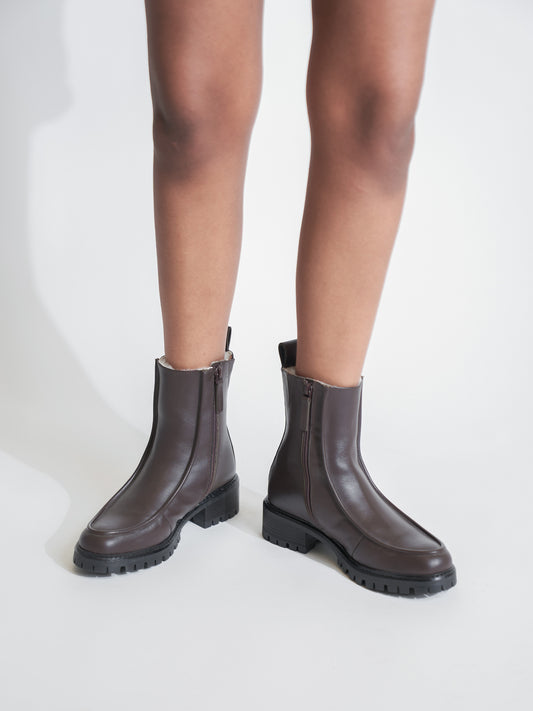 Vigo Dark Brown Lined Boot