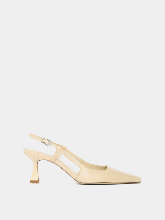 Butter slingback heels