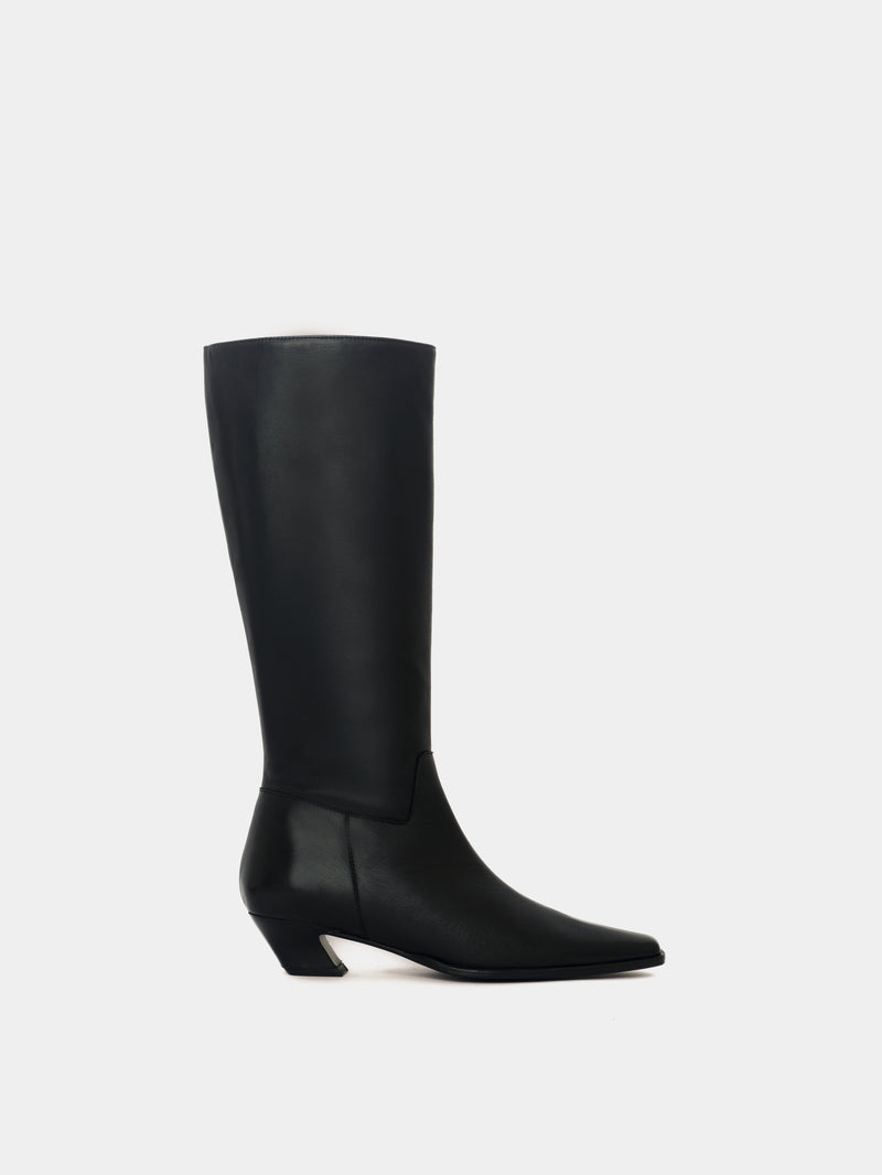 Black knee-high boot