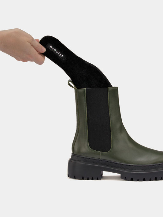 Shearling insoles.