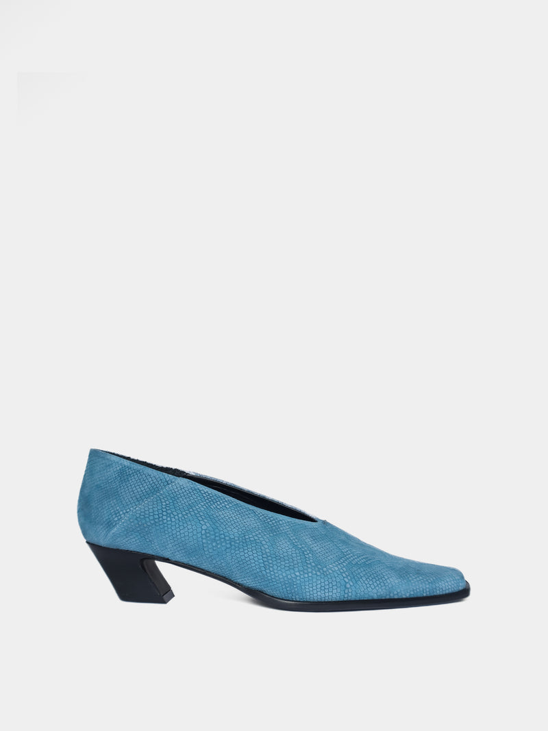 Soria Blue Snake Heel