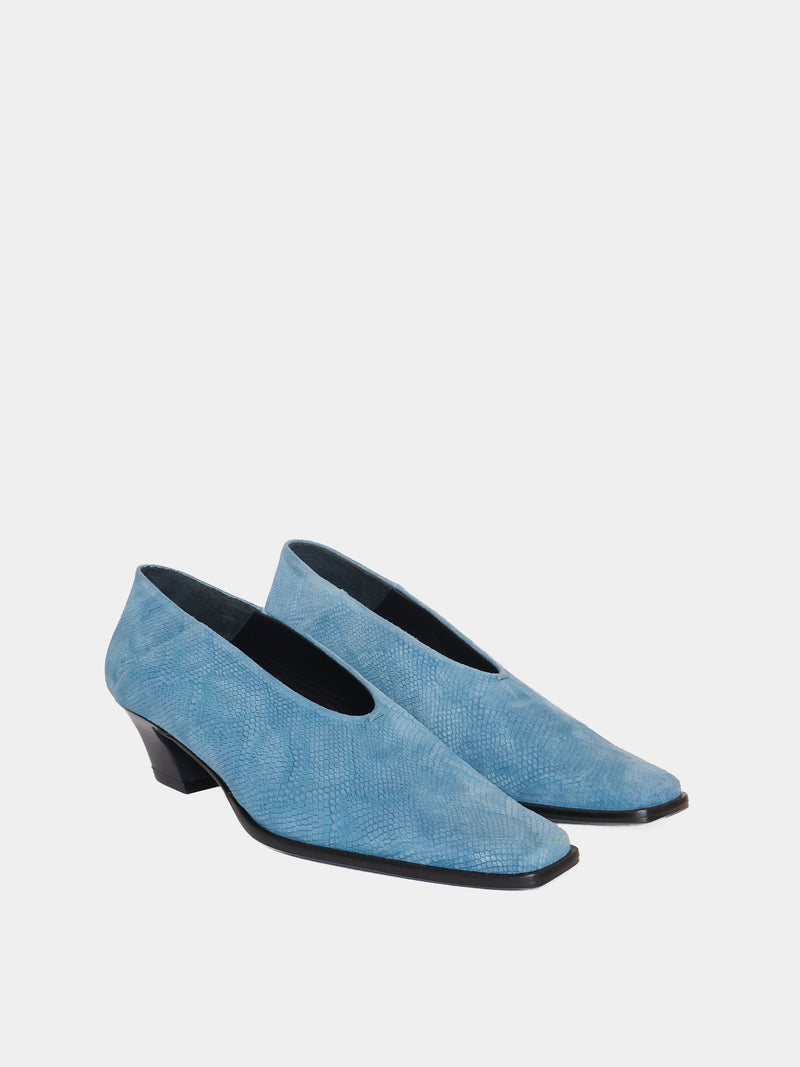 Soria Blue Snake Heel