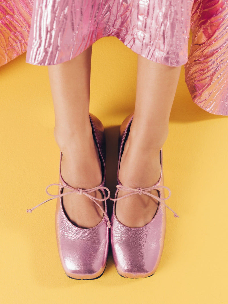 Gaia Pink Metallic Ballerina
